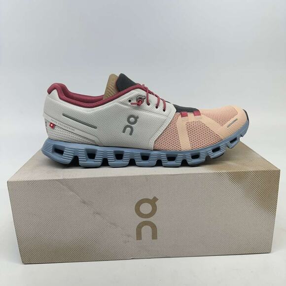 On Women’s Cloud 5 Sneakers Ice/Prairie Pink Size 10.5 New - Picture 2 of 6